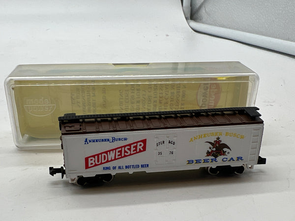 Model Power Budweiser beer reefer car N SCALE Like New