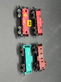 Set of 4 Cabooses NYC, P&LE, ATSF, New Haven N SCALE Used Good