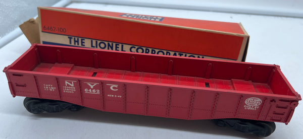 LIONEL POSTWAR 6462-100 RED GONDOLA O SCALE Like New AS IS