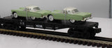 MTH 30-7613 MTH w/T-Birds Auto Transport Flat Car RailKing O Scale Like New