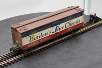 Atlas 6704-2 Borden's Fine Cheese 40' Woodside Refrigerator Car O Scale WEATHERED AS IS Used Excellent