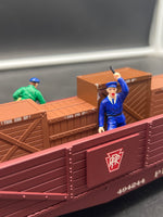 K-Line K107-1891 PRR Cops and Robber Operating Flat Car O SCALE Used Excellent