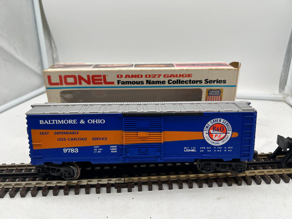 Lionel 6-9783 Baltimore and Ohio B&O Time Saver Boxcar O SCALE Used Excellent