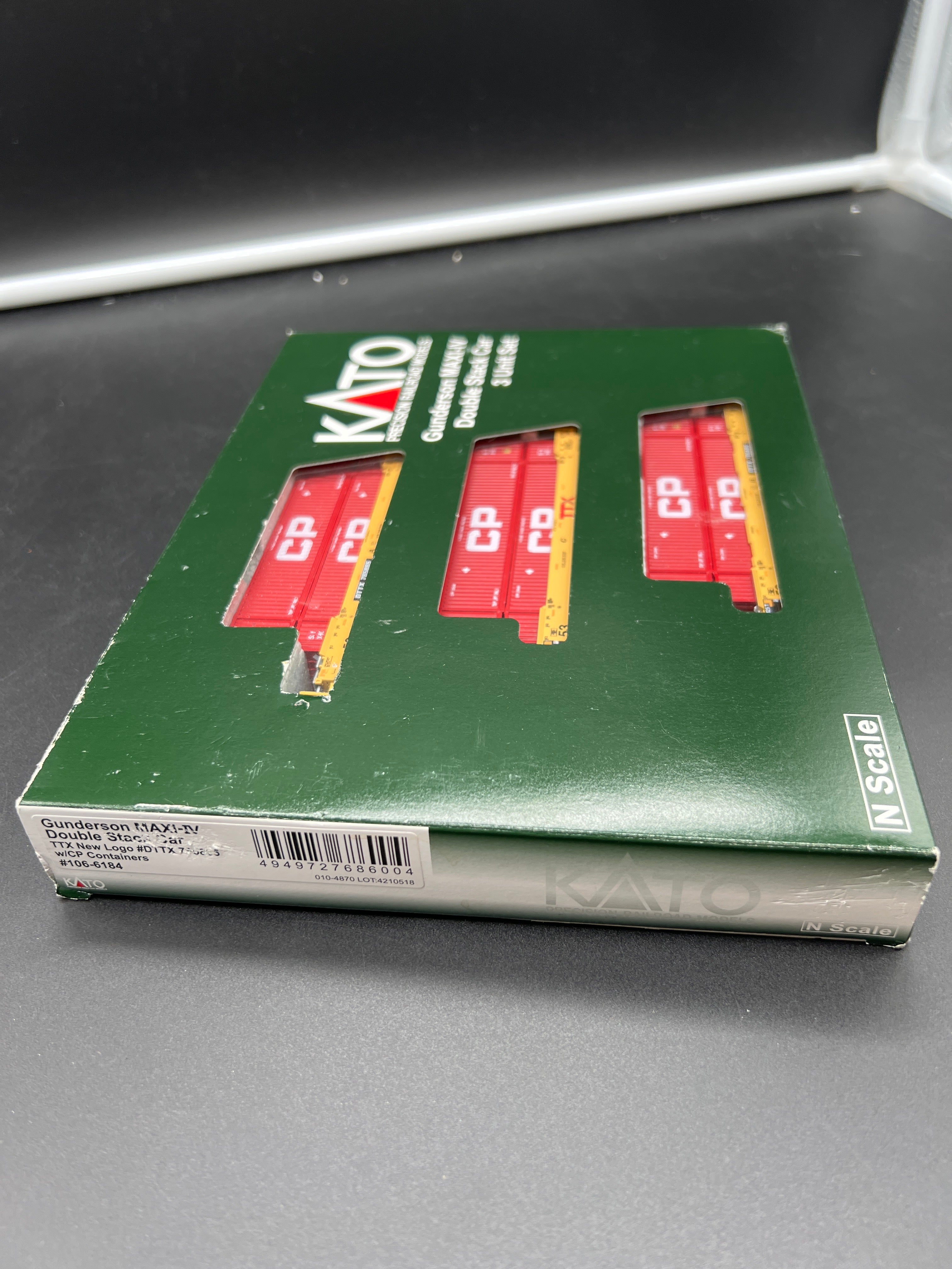 Kato 106-6184 Gunderson Maxi-IV Double Stack Car TTX New