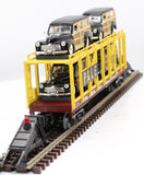 MTH Railking 30-76644 Pittsburgh & Lake Erie Auto Carrier Flat Car w/(4) '48 Ford Woody #961974 O SCALE Like New