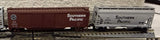 Atlas Southern Pacific SP 4 bay cyclindrical hopper, 2 bay cyclindrical hopper and Box truck N Scale  Used No Box