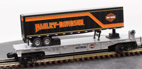 MTH Railking 30-76157 Harley-Davidson Flat Car w/40' Trailer O SCALE NEW