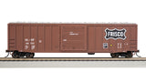 Bachmann 14908 50' OUTSIDE BRACED BOX CAR WITH FLASHING END OF TRAIN DEVICE - FRISCO #44213 HO SCALE NEW