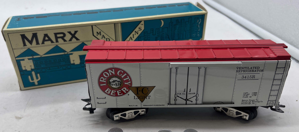Marx 73415 Tin Pittsburgh Brewing Co Iron City Beer IC Light Refrigera