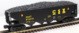 MTH 30-4233A CSX 4 Bay Hopper w/ Coal load O Scale Like New