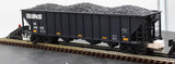 MTH 20-90898B NS 4 bay hopper car with coal load O SCALE Like New