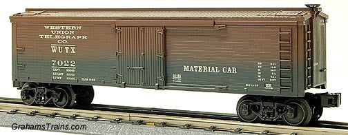 Lionel 6-26165 LRRC Western Union Material Car #7022 O SCALE Like New