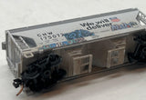 Micro-Trains MTL 92130 Union Pacific / Chicago & North Western 2-Bay Covered Hopper 175072 w graffiti N SCALE Like New