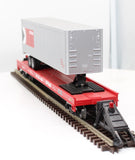 MTH Premier 20-98142 CP Rail Flat Car W/Trailer O SCALE Like New