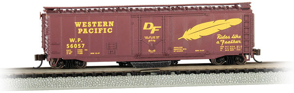 Bachmann 16367 TRACK-CLEANING 50' PLUG-DOOR BOX CAR - WESTERN PACIFIC #56057 N SCALE NEW