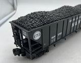 MTH Premier 12102NW Norfolk Western N& W 4 Bay hopper car w/ coal load O SCALE Used Excellent No Box