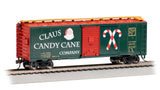 Bachmann 17007 40' BOX CAR  CHRISTMAS CLAUS CANDY CANE CO. HO SCALE NEW