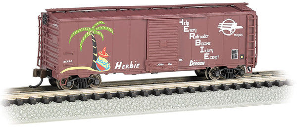 Bachmann 17060 AAR 40' STEEL BOX CAR - MISSOURI PACIFIC - HERBIE N SCALE NEW