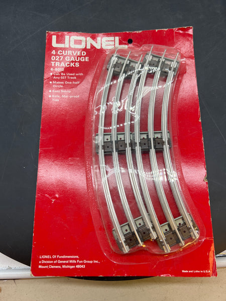 Lionel 6-5012 O27 Curved Track Sections (Pack of 4) tubular track o scale NEW