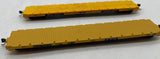 HO Scale HO2509  Set of 2 TTX / TT Flatcars Kadee Couplers Used Excellent No Box