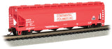 Bachmann 17562 ACF 56' 4-BAY CENTER FLOW HOPPER - CONTINENTAL POLYMERS #3000 N SCALE NEW