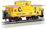 Bachmann 17709 36' WIDE-VISION CABOOSE - CHESSIE - YELLOW #3966 H HO SCALE NEW