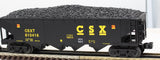 MTH 30-4233A CSX 4 Bay Hopper w/ Coal load O Scale Like New