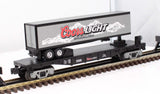 MTH Railking 30-76275 Coors Light RailKing Flat Car w/40' Trailer O SCALE NEW
