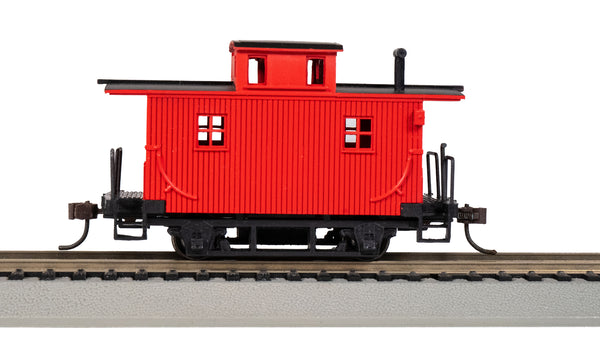 Bachmann 18449 OLD-TIME BOBBER CABOOSE - PAINTED UNLETTERED red HO SCALE Like New