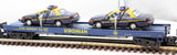 MTH 20-98548 Flat Car with 2 West Virginia State Police Cars Scale O SCALE Used No Box