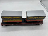 MTH Premier 20-98138 Illinois Central Flat Car w/ trailers O SCALE. Like New