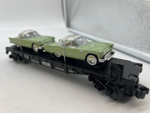 MTH Railking 30-7613 w/T-Birds Flat Car 1957 O SCALE Used Excellent