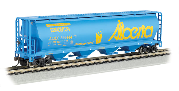 Bachmann 19138 CANADIAN 4 BAY CYLINDRICAL GRAIN HOPPER - ALBERTA/EDMONTON #396444 HO SCALE NEW