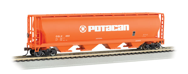 Bachmann 19141 HOPPER - 4 BAY CYLINDRICAL GRAIN - POTACAN HO SCALE NEW