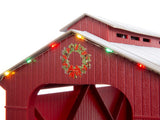 Lionel 1929090 LIGHTED CHRISTMAS HALF-COVERED BRIDGE O SCALE Like New