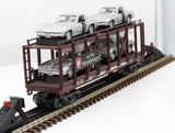 MTH Railking 30-76064 Pennsylvania Auto Carrier Flat Car W/4 63 Corvettes O SCALE Like New