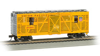 Bachmann 19701 40' ANIMATED STOCK CAR - UNION PACIFIC WITH HORSES HO SCALE NEW