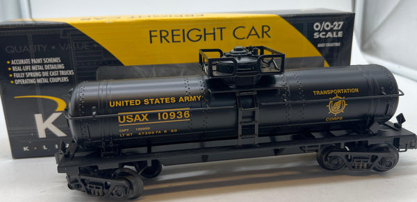 K-Line K632-8025 United States Army Tank Car 10936 O SCALE Like New