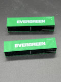 Set of 2 Evergreen Intermodal Containers N Scale Like New