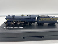 MODEL POWER 7422 BALTIMORE & OHIO B&O ROYAL BLUE 4-6-2 SEMI STREAMLINER STEAM LOCOMOTIVE N SCALE Like New