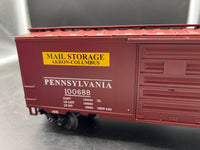 MTH Premier 20-93122 Pennsylvania Box Car #100688 RAILWAY EXPRESS AGENCY REA MAIL STORAGE AKRON-COLUMBUS O SCALE Like New