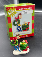 Dept 56 #4032212 The Grinch "Who is in the wreath" Rare limited Like New