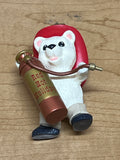 Hallmark Red Hot Holiday Bear Fire Fighter Ornament Used Excellent