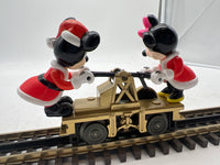 Lionel 6-18433 Mickey and Minnie Christmas handcar O SCALE Like New