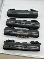 MTH 30-6080S Railking (Set of 4) New York Central Dark Gray Passenger Car set O Scale Like New