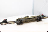 Lionel 6511-2 Military Flat Car w/ Jeep and cannon Trailer O SCALE this is a custom item  Like New WRONG BOX
