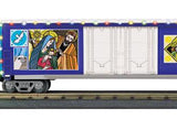 MTH Railking 30-70108A Christmas 50' Double Door Plugged Boxcar With LED Lights O SCALE NEW