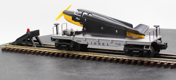 Lionel 6-19430 AT&SF Flatcar 6411 w/Beechcraft Bonanza O SCALE NEW