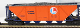 Lionel 6-19303 LIONEL LINES Quad Hopper TRAIN O Scale Used