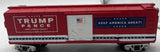 MTH Railking 30-71043 Donald J. Trump Box Car #2020 O SCALE Like New